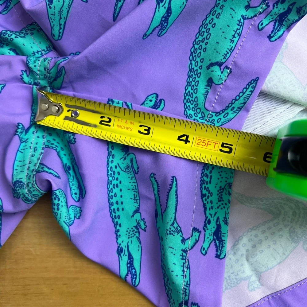 Chubbies Swim Trunks The Gem Glades Mens Size Medium Purple Gator NEW